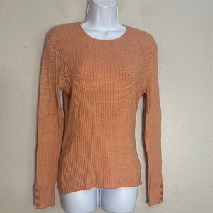 Women's Orange Crew Neck Sweater